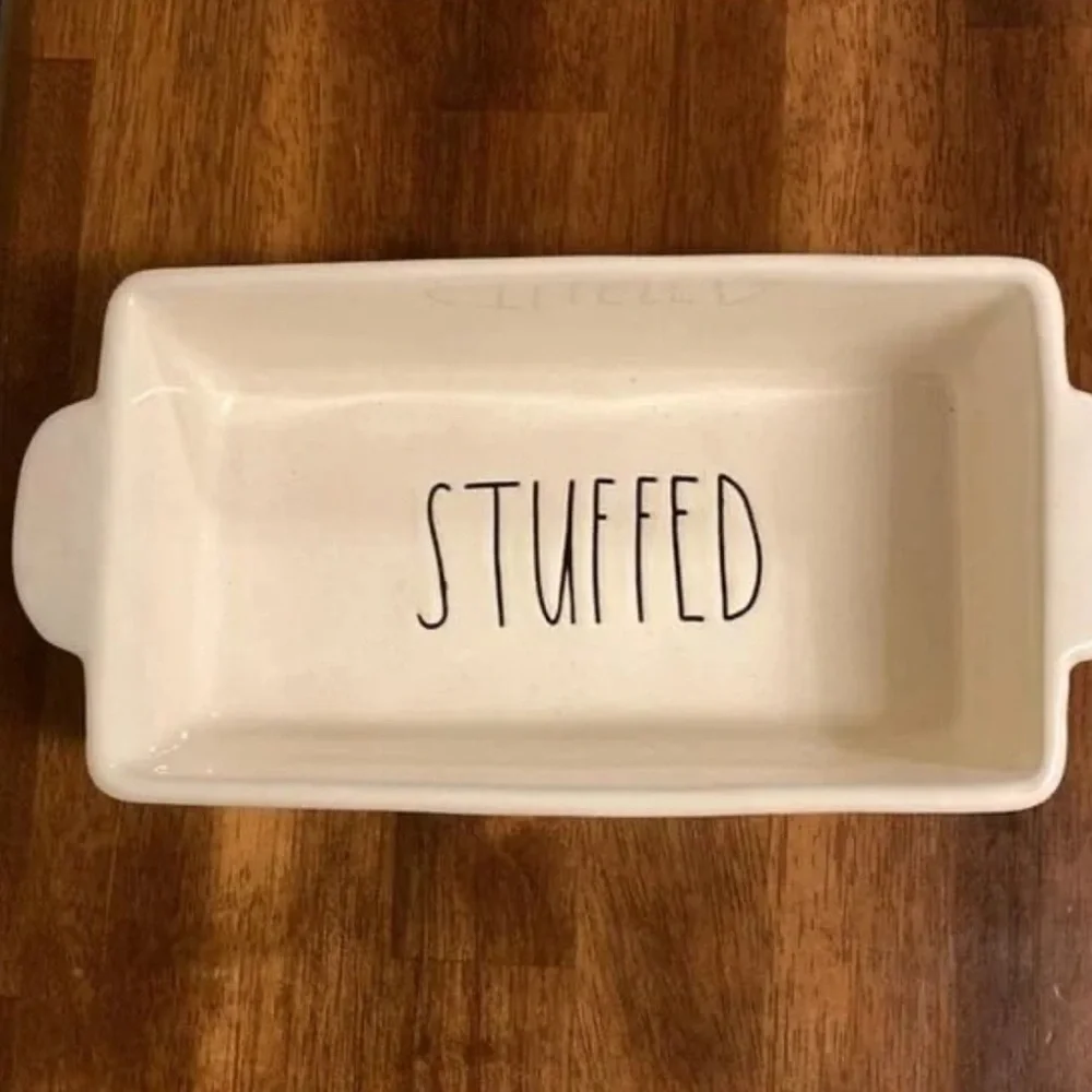NWOT Rae Dunn STUFFED Ceramic Loaf Dish